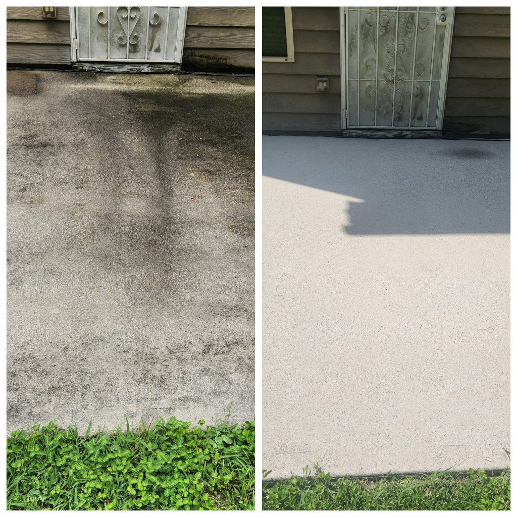 Concrete Cleaning Before and After