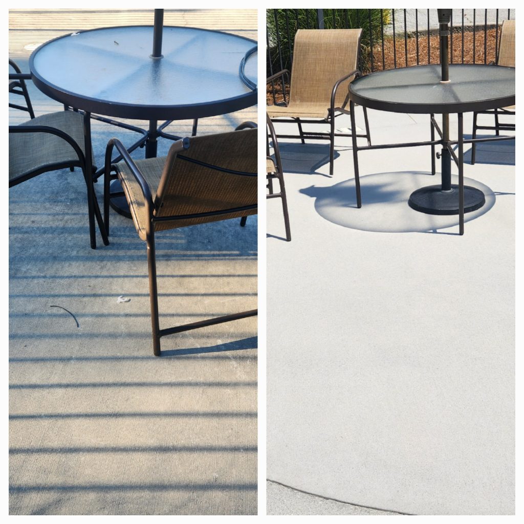 Patio Furniture Cleaning Before and After